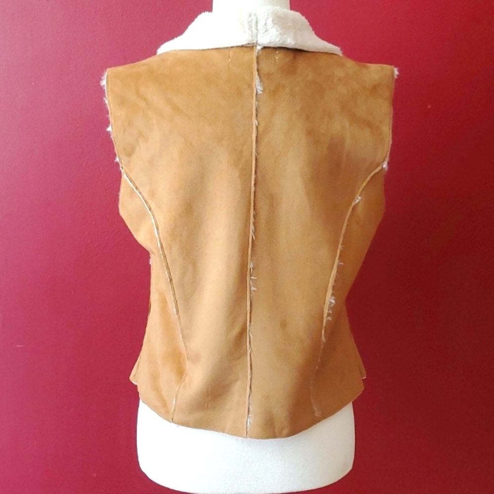 Vintage Faux Suede Ladies Vest Size M - Picture 3 of 9